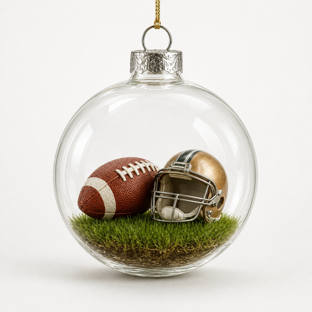 Seasonkeep – Baseball Acrylic Globe Christmas Ornament (2pcs)