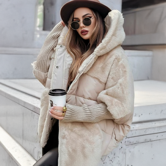 Cozevia™ – Quilted Hooded Jacket in Oversized Fit