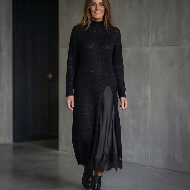 Lunette™ – Knitted Cardigan with Lace Camisole Set