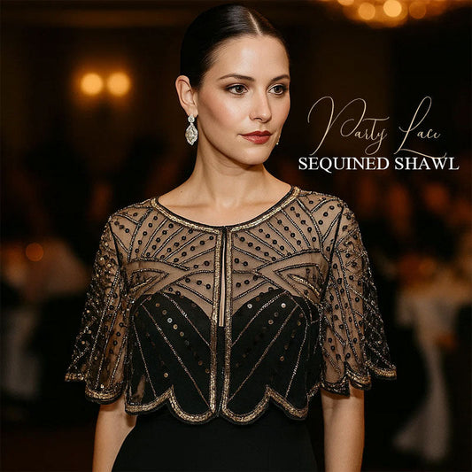 Lunarié™ – Party Lace Sequined Shawl (50% Off)