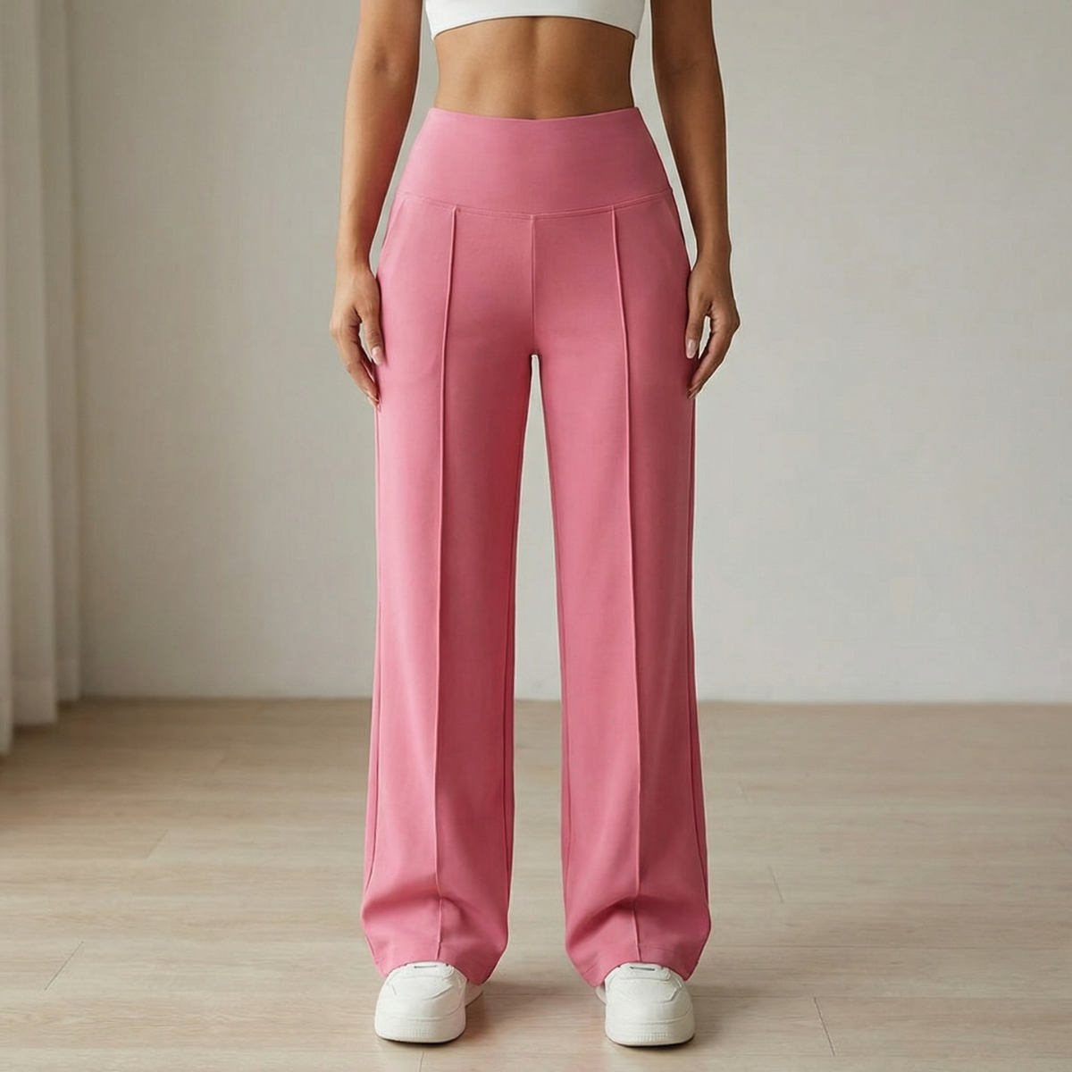 Elyra – Women's Wide Leg Yoga Pants with Crossover Waist – Clarendale