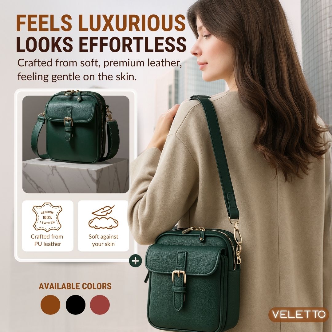 Veletto™ - Double Pocket PU Leather Organizer Bag (60% Off)