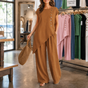 Wearbella – Asymmetric Hem Roomy-Fit Top And Pants Set