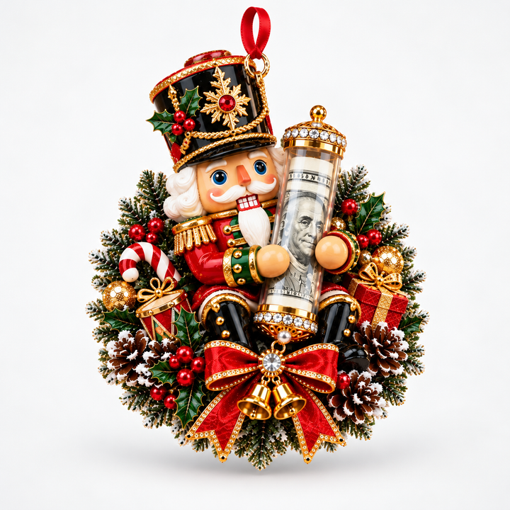 MerryMitts – Plush Animal Christmas Money Ornament
