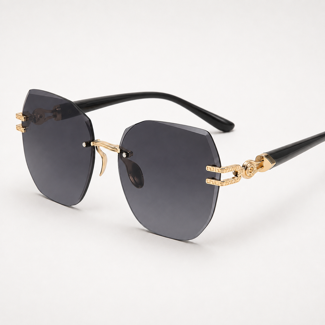 Rimlyn – Rimless Oversized Tinted Sunglasses