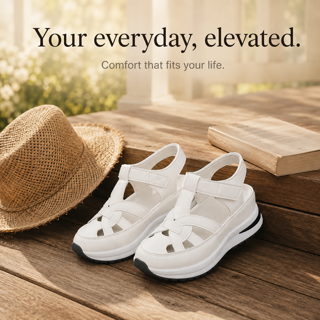 Velora – Cushioned Platform Sandals with Adjustable Strap for All-Day Comfort