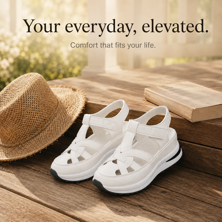 Velora – Cushioned Platform Sandals with Adjustable Strap for All-Day Comfort