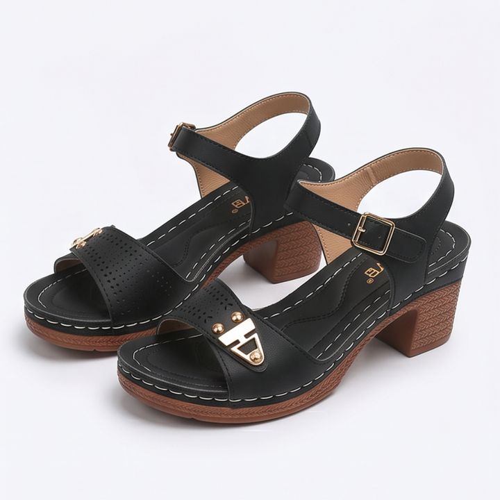 Luna – Cushioned Block Heel Sandals