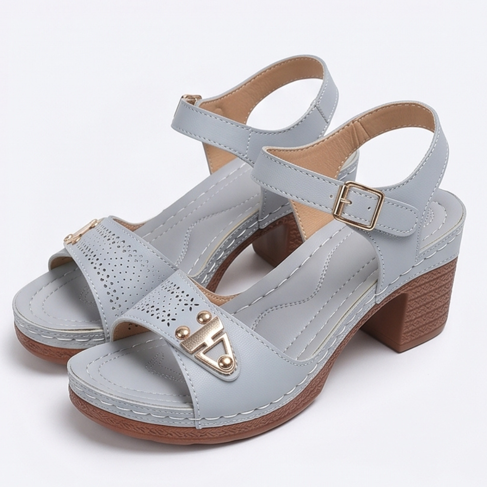 Luna – Cushioned Block Heel Sandals