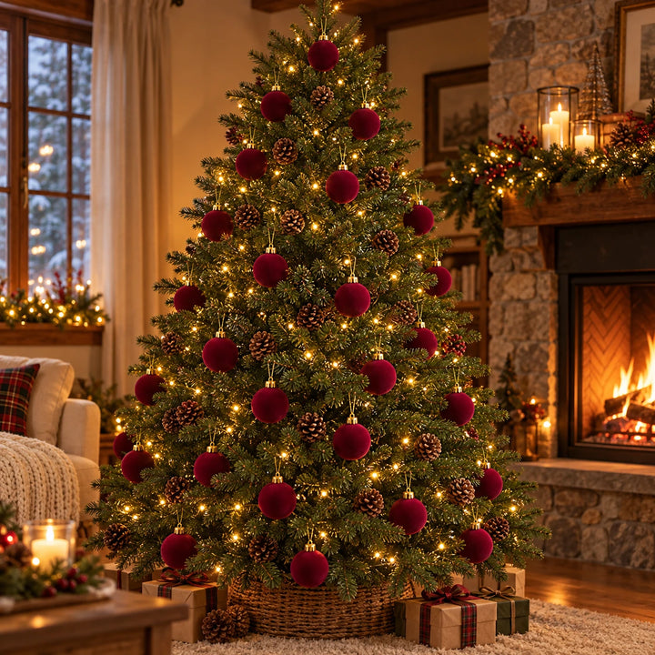 Veloura – Velvet Christmas Tree Ornaments