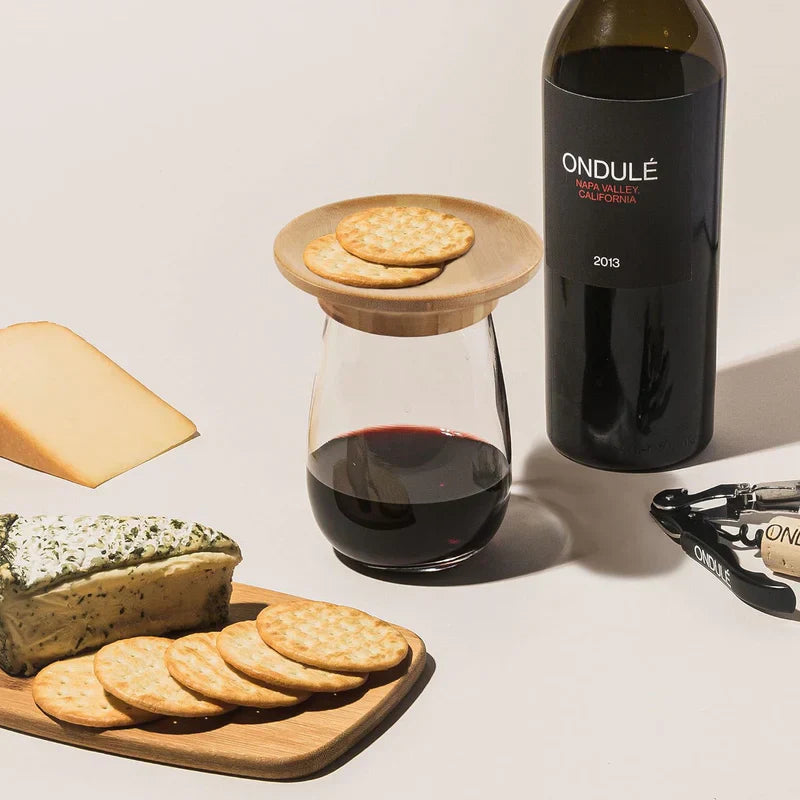 Florenza™ - Elegant Bamboo Wine Glass Toppers (50% Off)