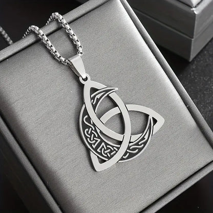 Mythara™ – Viking Trinity Knot Moon Necklace (1+1 Free)