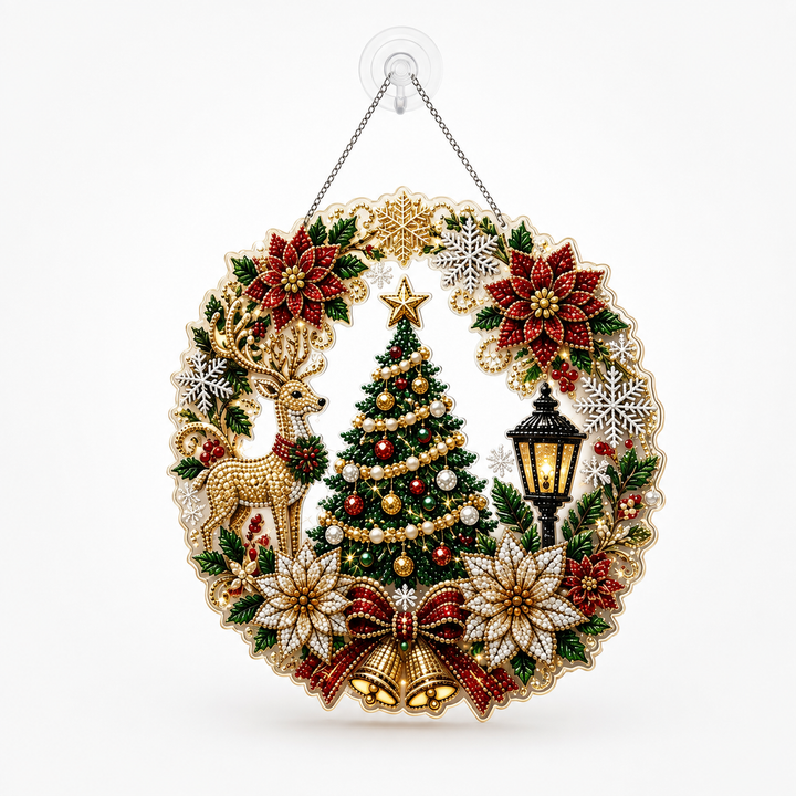 Winterglow – Transparent Panel Christmas Diamond Painting Ornament