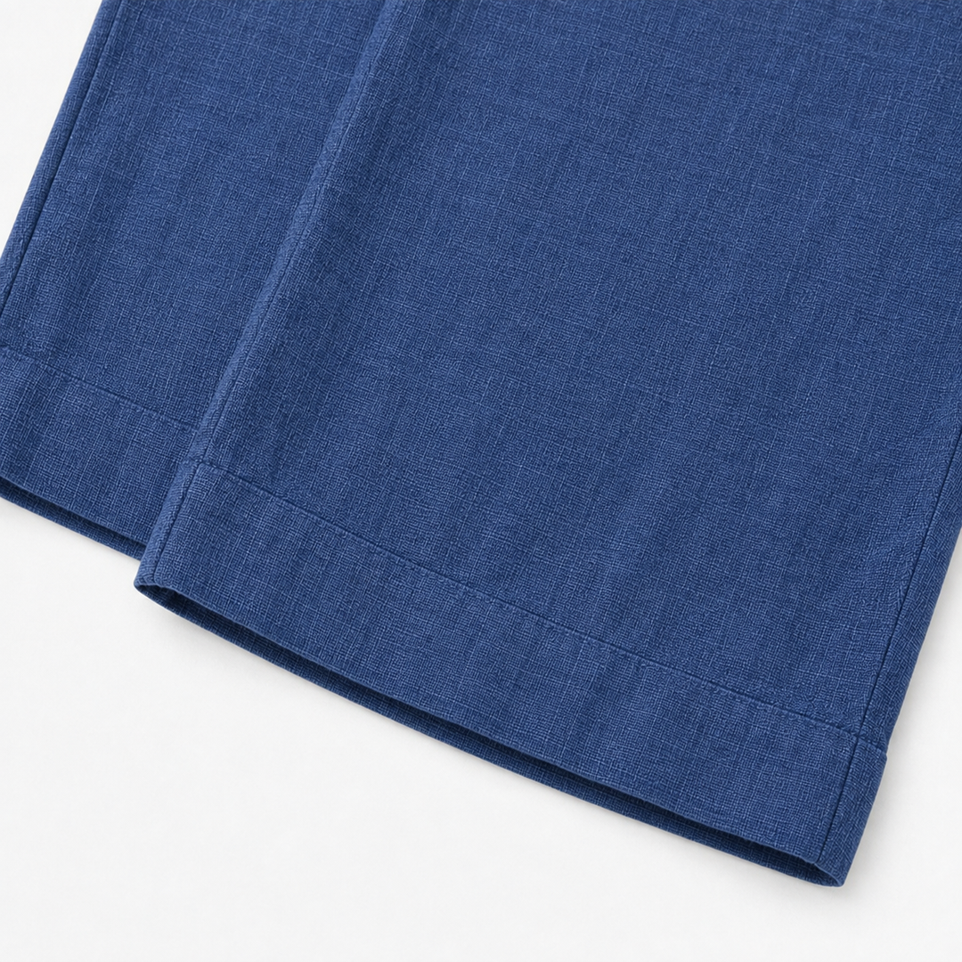 Soraya – Halter Wide-Leg Drawstring Jumpsuit, Summer Denim-Look