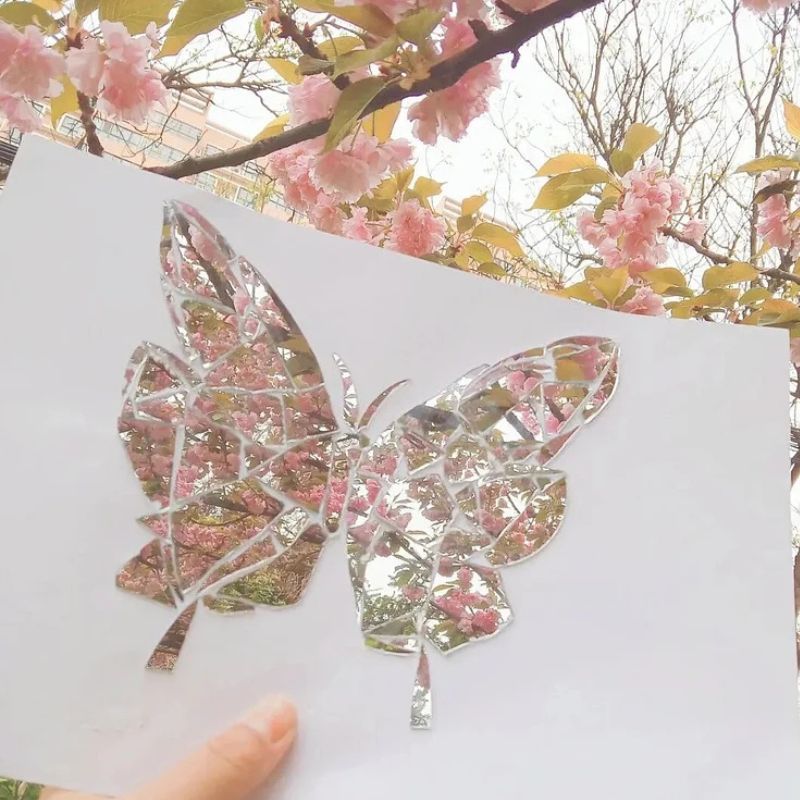 Shard & Bloom™ - DIY Butterfly Broken Mirror Mosaic Frame