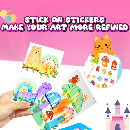 CraftWhirl™ - Colorful Scratch Painting Activity Kit