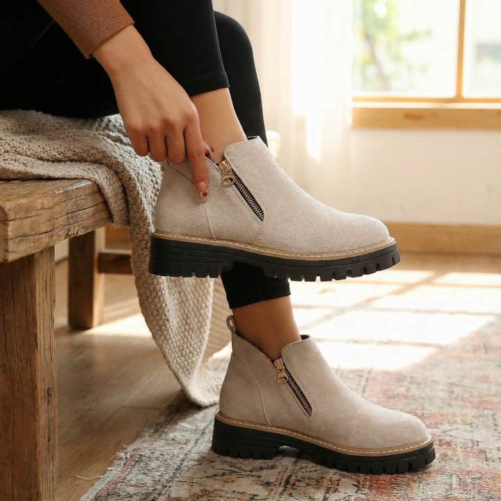 Stepara™ - Side-Zip Suede Chelsea Boots