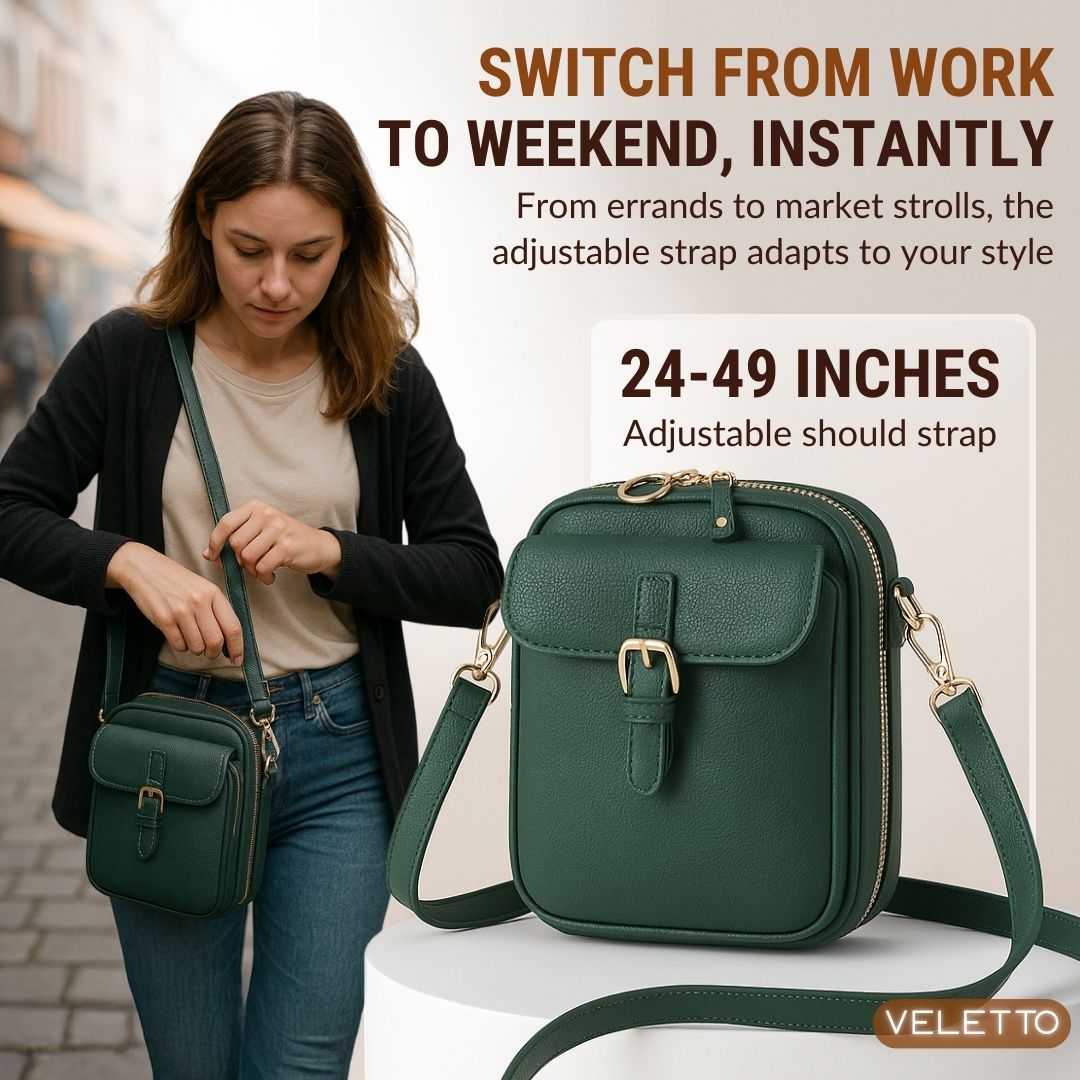 Veletto™ - Double Pocket PU Leather Organizer Bag (60% Off)