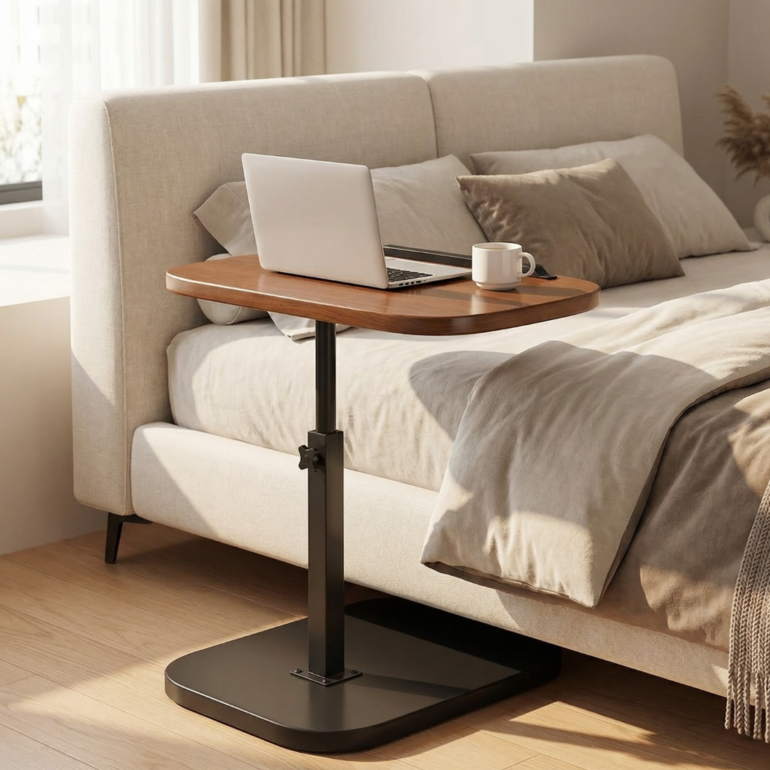 Sofadesk™ – C Shapped Adjustable Slide Under Sofa Table