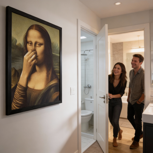 Stinkona™ – Mona Lisa Toilet Humor Print