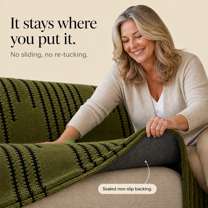 Snugstay – Plush Non-Slip Stretch Sofa Cover