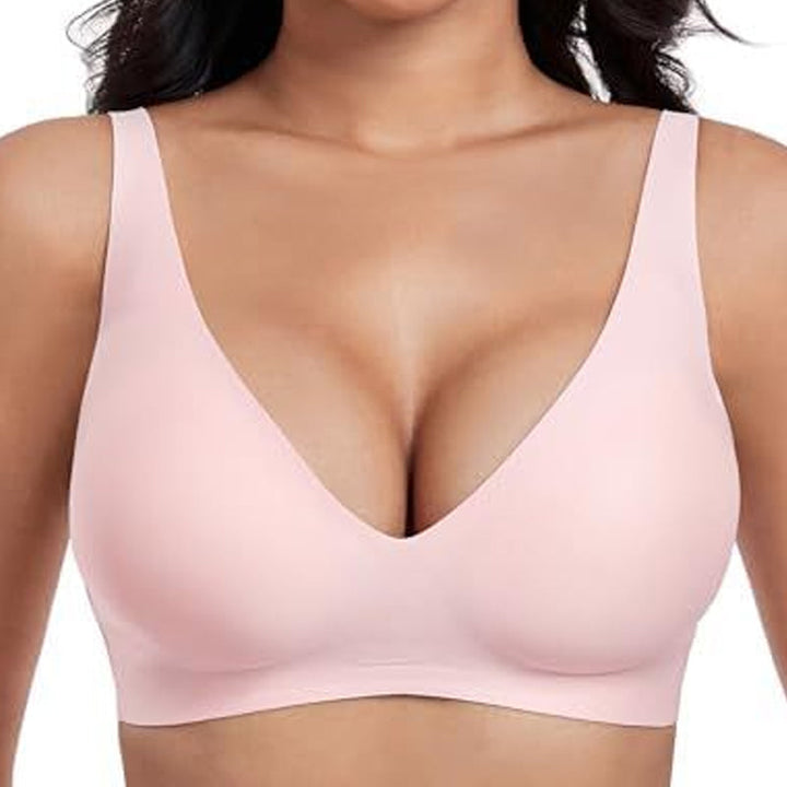 Veluna - Women's Wireless Deep V Lift Bra