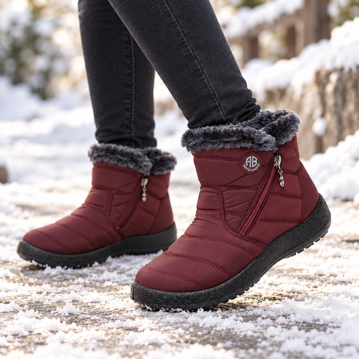 Lunavia – Plush-Lined Zipper Ankle Boots