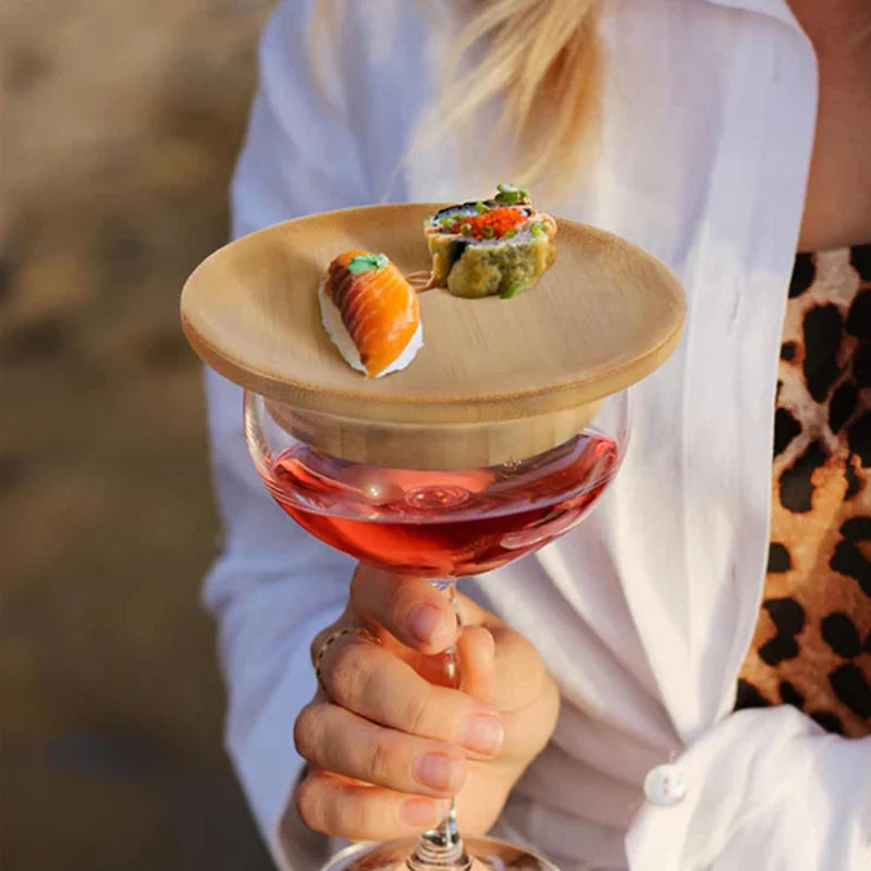 Florenza™ - Elegant Bamboo Wine Glass Toppers (50% Off)