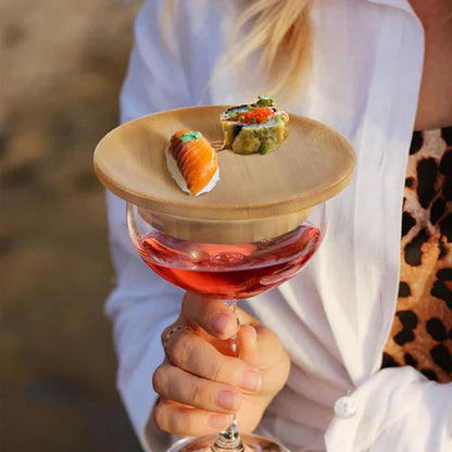 Florenza™ - Elegant Bamboo Wine Glass Toppers (50% Off)