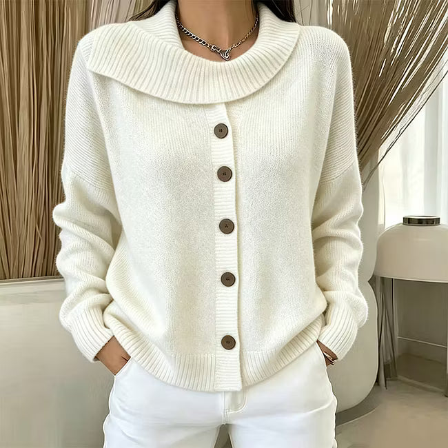 Draperie – Oversized Waterfall Collar Knit Cardigan