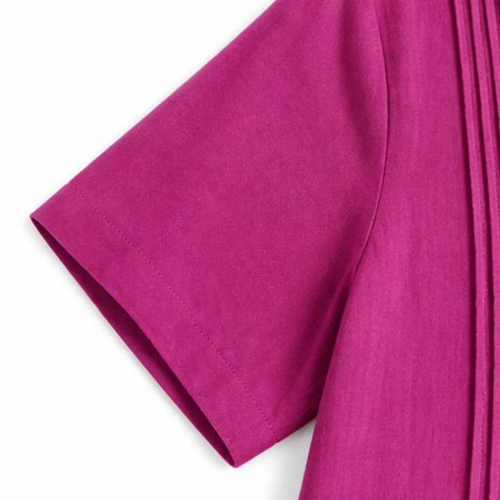 Wren – Women's Pin-Tuck Cotton Maxi Dress with Pockets