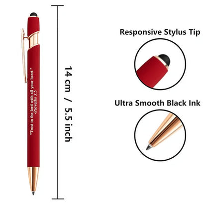 Inkria™ – 10 Pcs Bible Verse Pens with Stylus Tips  (50% Off)