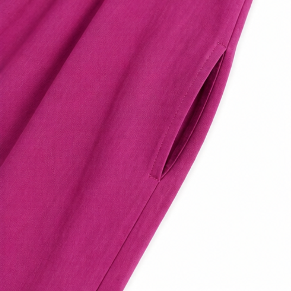 Wren – Women's Pin-Tuck Cotton Maxi Dress with Pockets