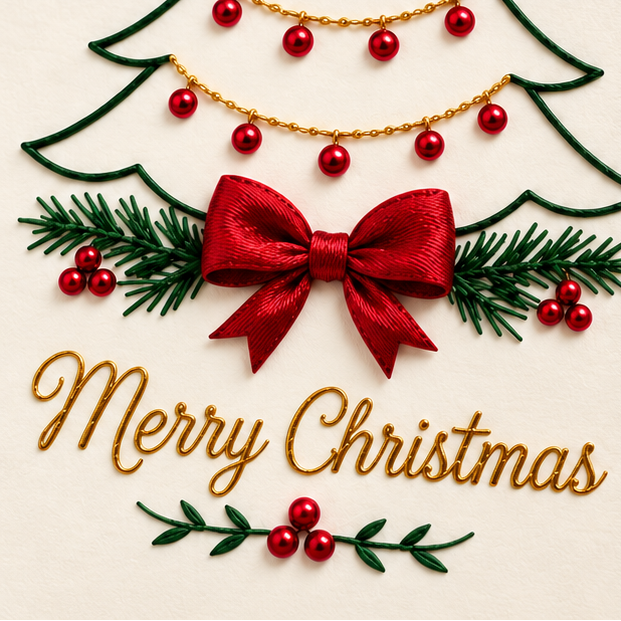 Stitchmas – Printed Pattern Christmas Embroidery Card Kit