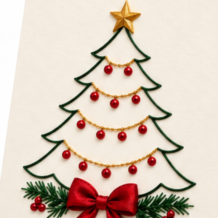 Stitchmas – Printed Pattern Christmas Embroidery Card Kit