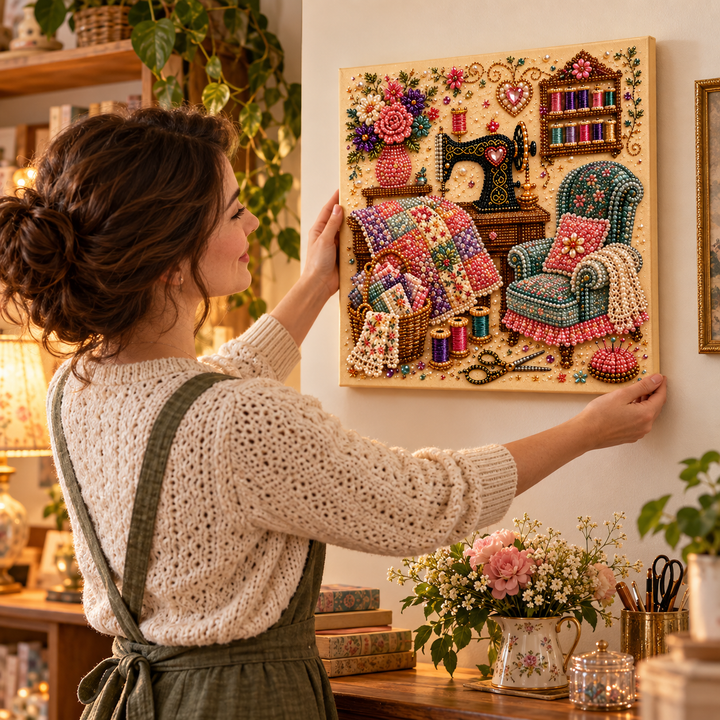 CozyGlow – Sewing Room Diamond Painting Kit