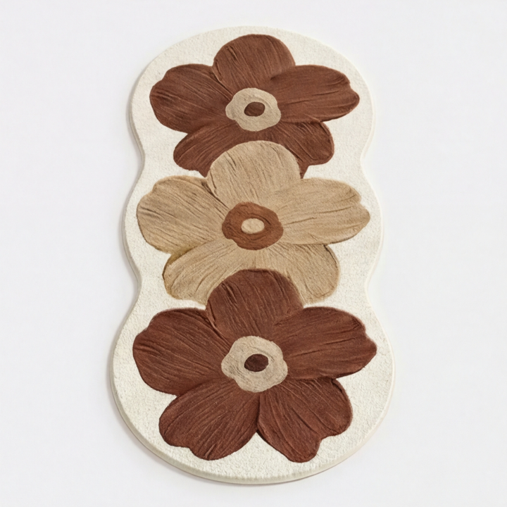 Bloomora – Sculpted Floral Accent Rug