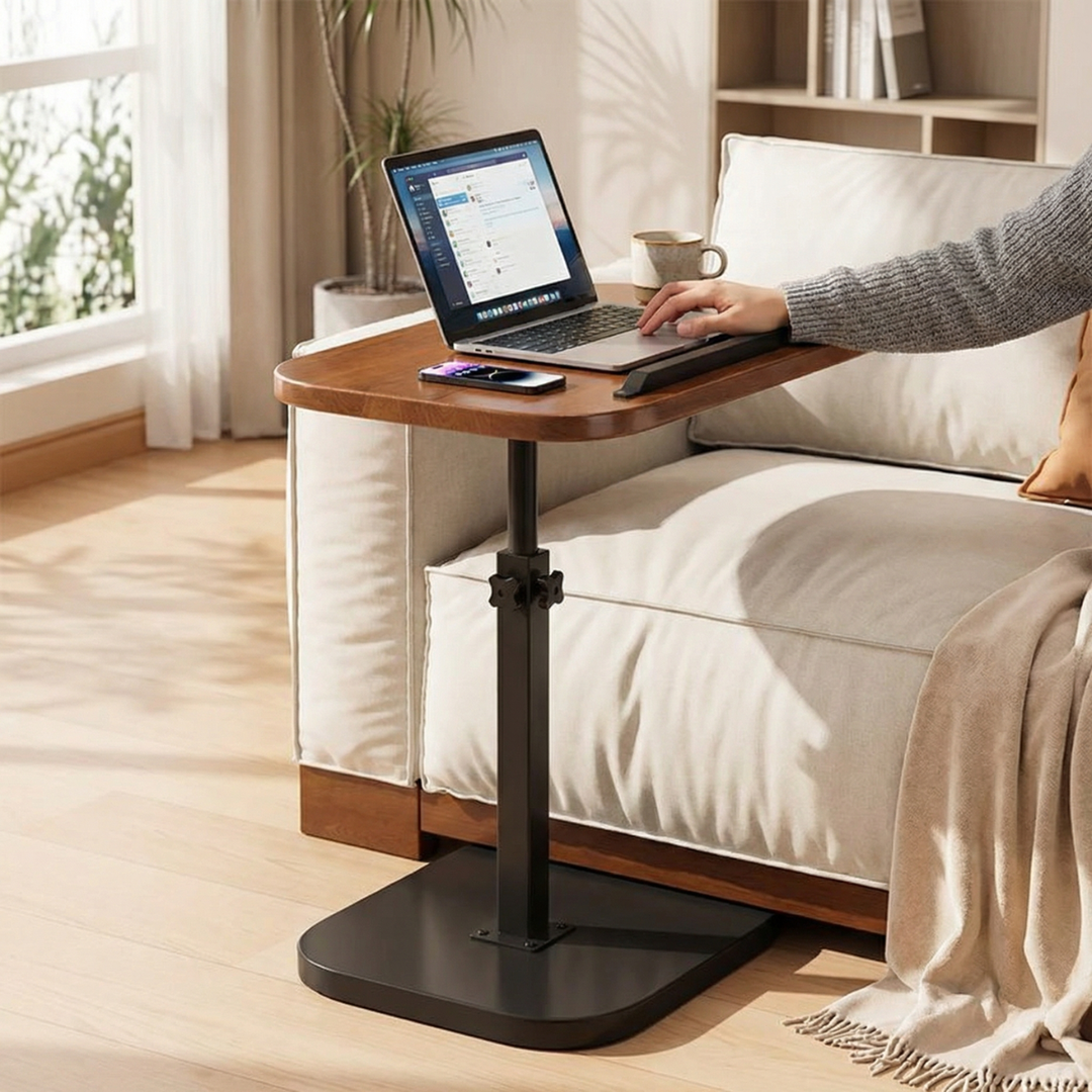 Sofadesk™ – C Shapped Adjustable Slide Under Sofa Table