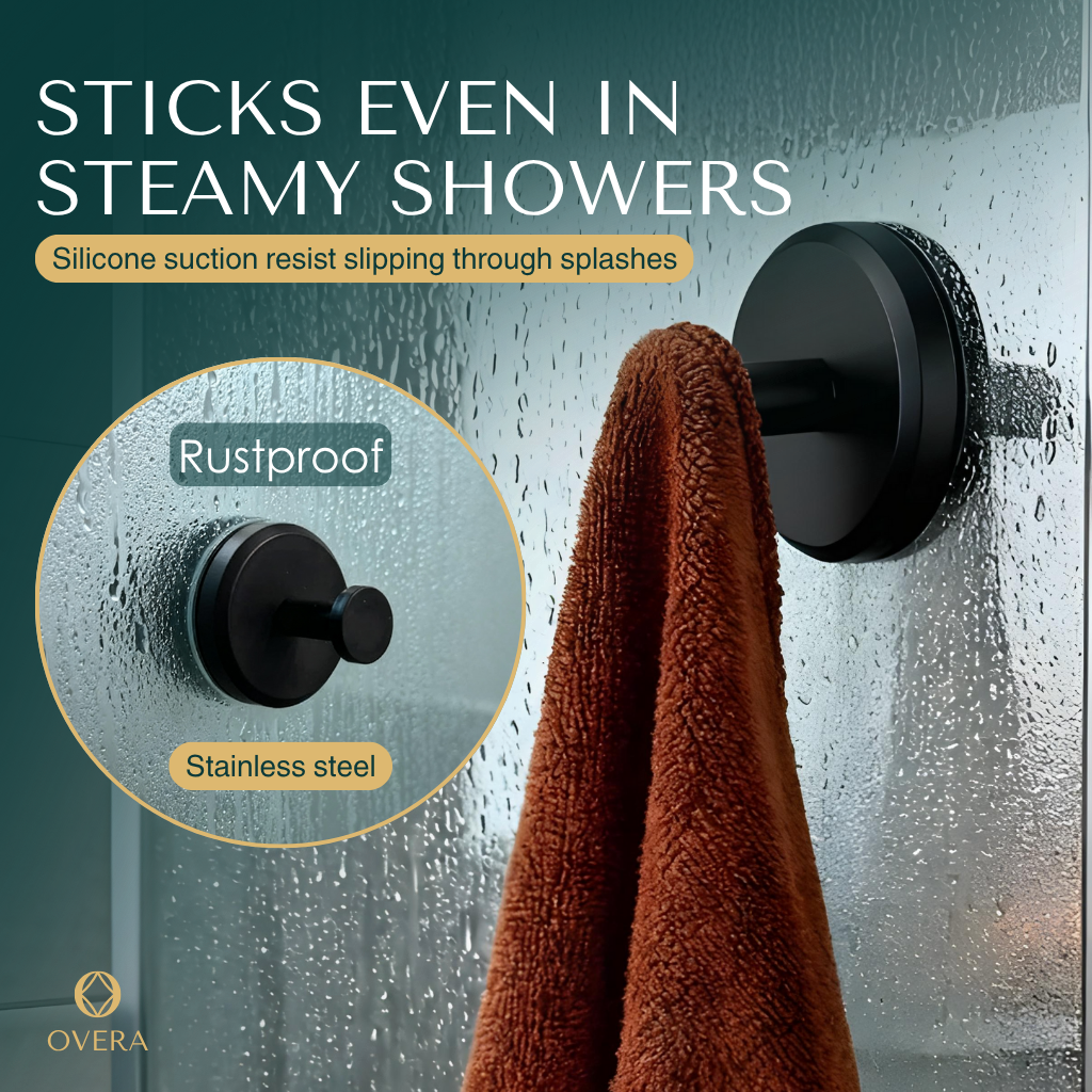 Overa - 2 Luxurious Twist-Lock Suction Hooks