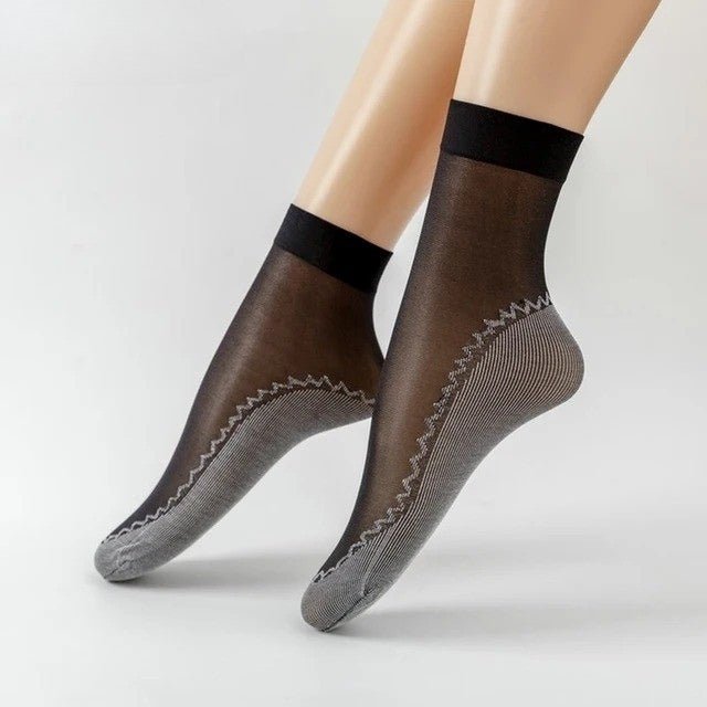 Feeluxe™ - Silky Anti-Slip Cotton Socks (5+5 Free)