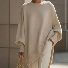 Veluna - Women's Oversized Wool Blend Sweater