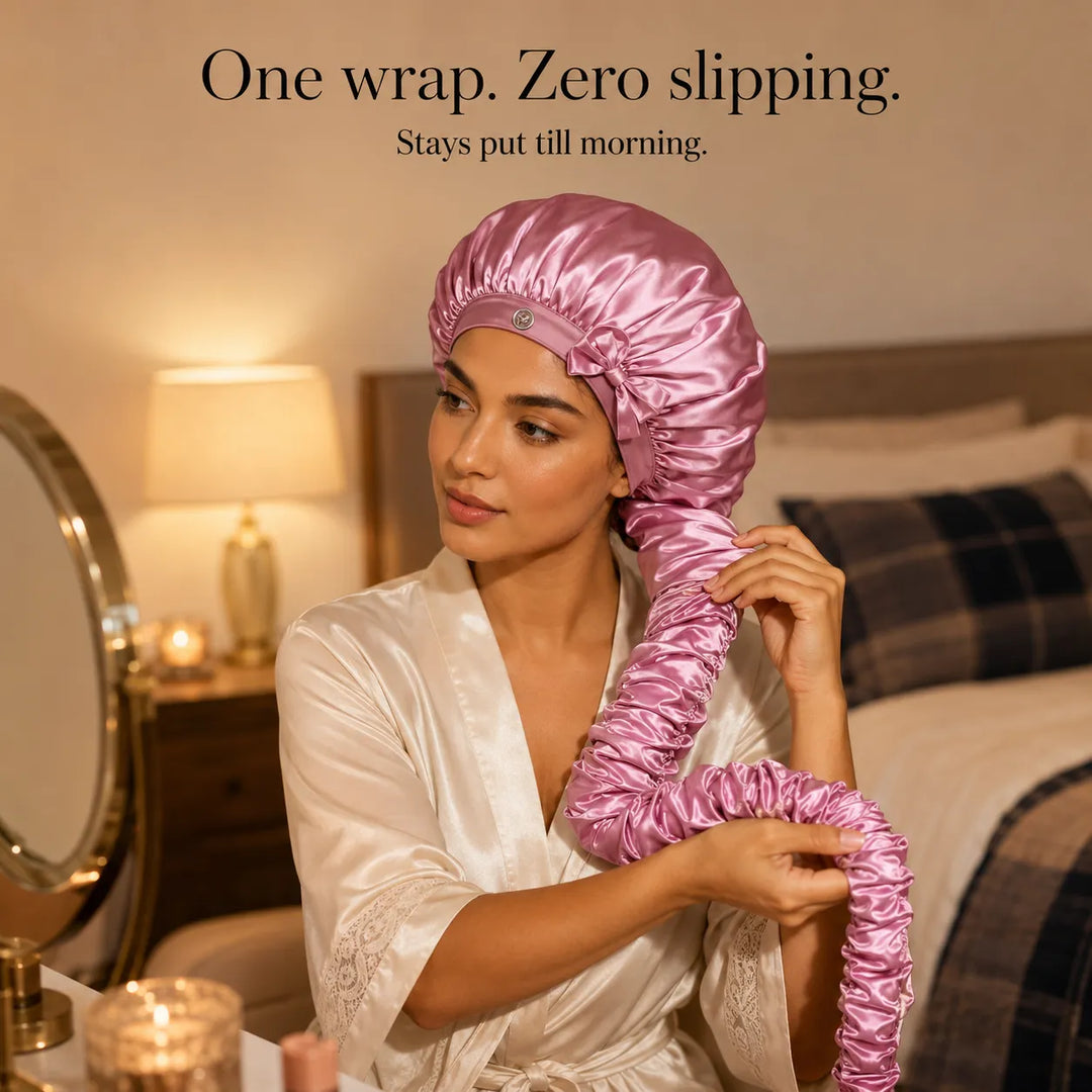 Nightwrap – The Long-Hair Bonnet That Finally Stays On