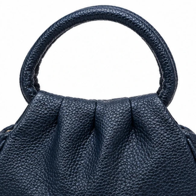 Pleatelle – Pleated Mini Handbag With Round Handles