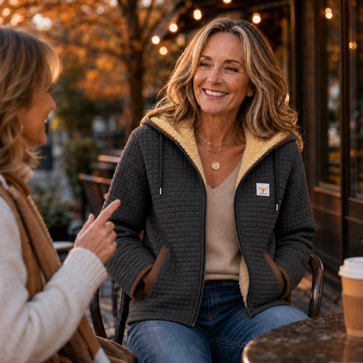 Hearthline – Waffle-Quilted Hooded Jacket