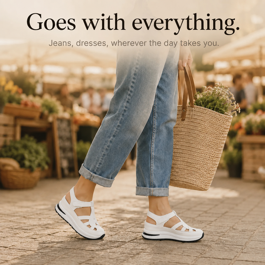 Velora – Cushioned Platform Sandals with Adjustable Strap for All-Day Comfort