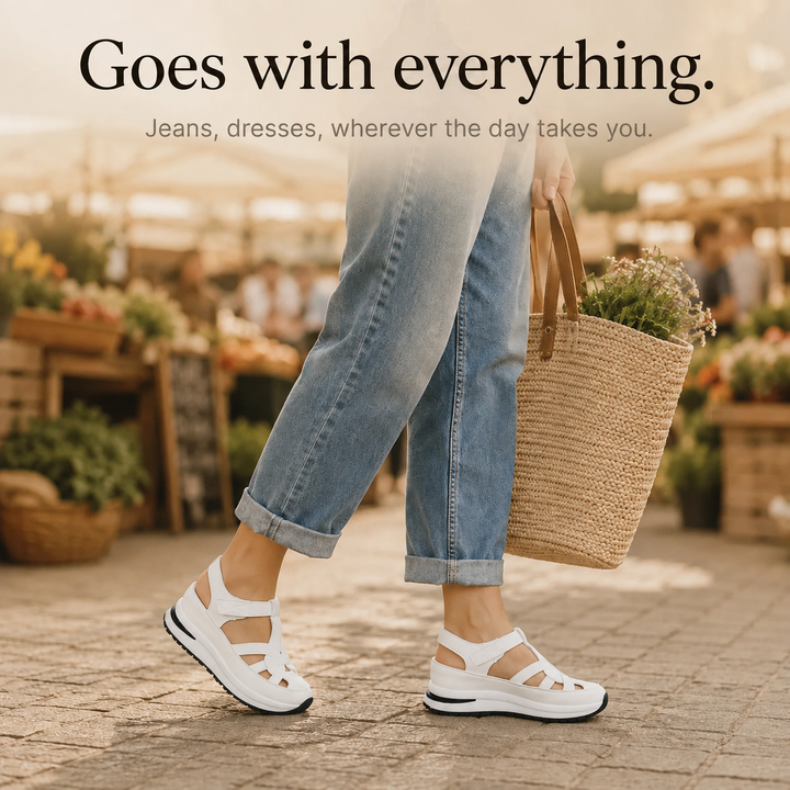 Velora – Cushioned Platform Sandals with Adjustable Strap for All-Day Comfort