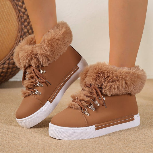 Furelle™ – Faux Fur Platform Winter Boots