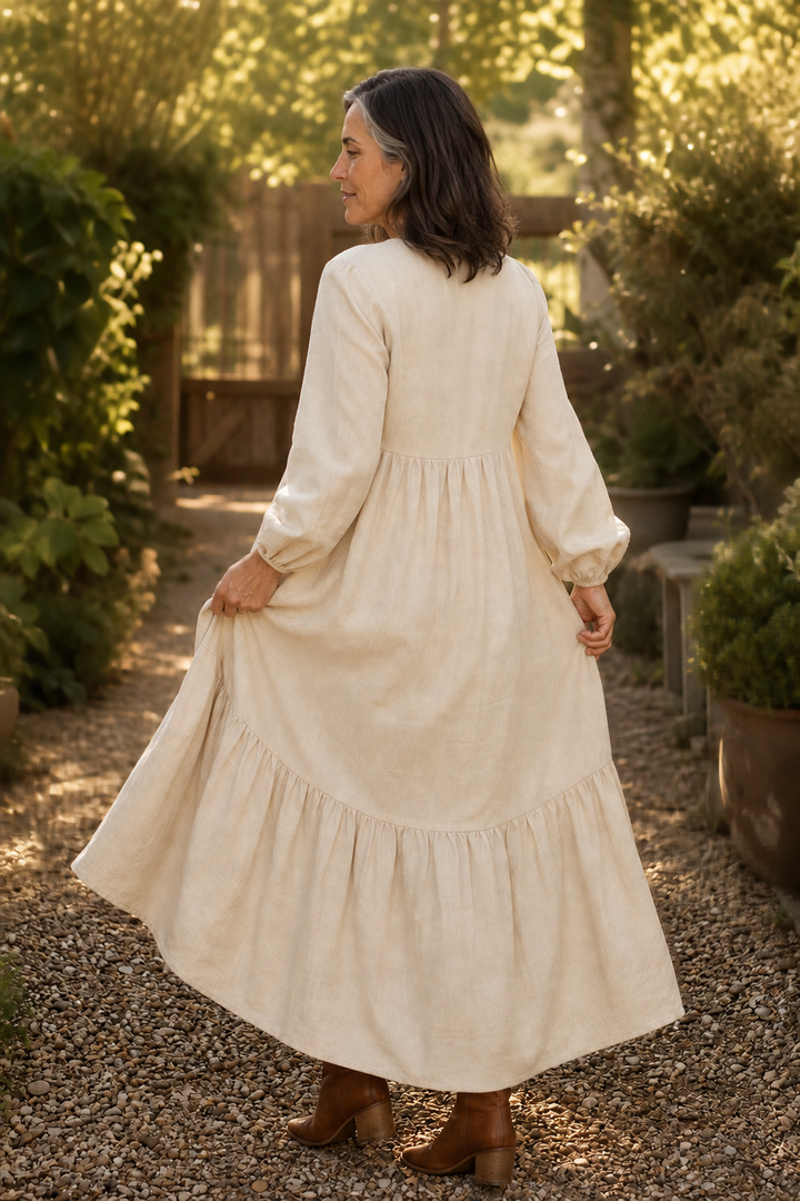 Wearbella – Relaxed V-Neck Flowy Maxi Dress