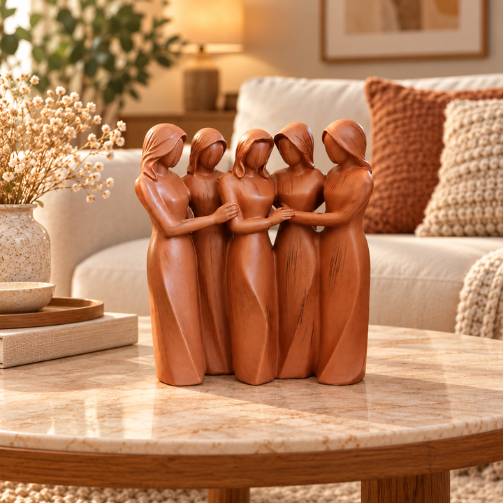 Heartwoven – Heart-Hand Resin Friendship Sculpture