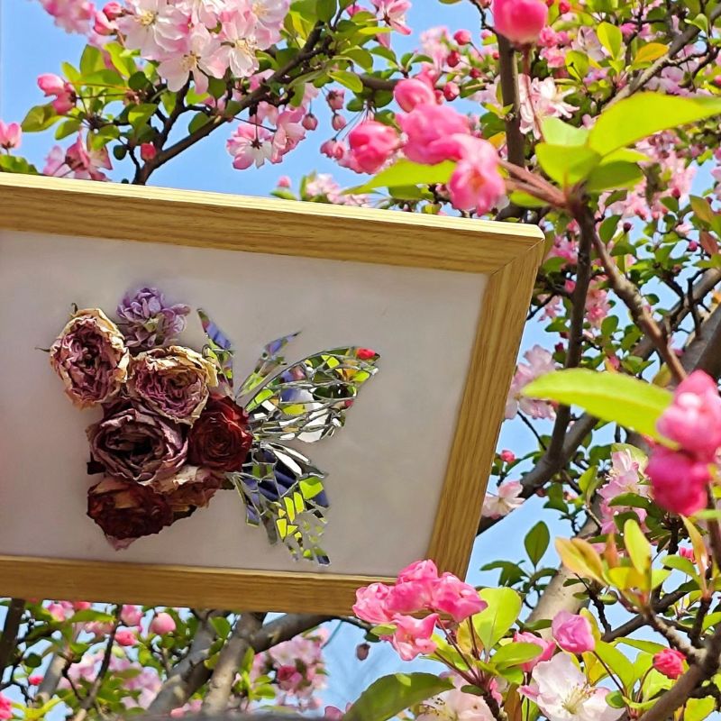 Shard & Bloom™ - DIY Butterfly Broken Mirror Mosaic Frame